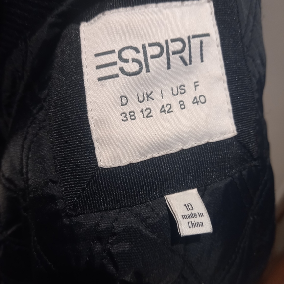 Esprit black duffle jacket with hood - Picture 3 of 4